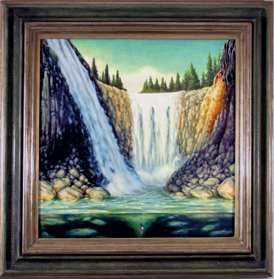 Dan-Attoe-Portland-USA-—-Submerged-Girl-at-Waterfalls